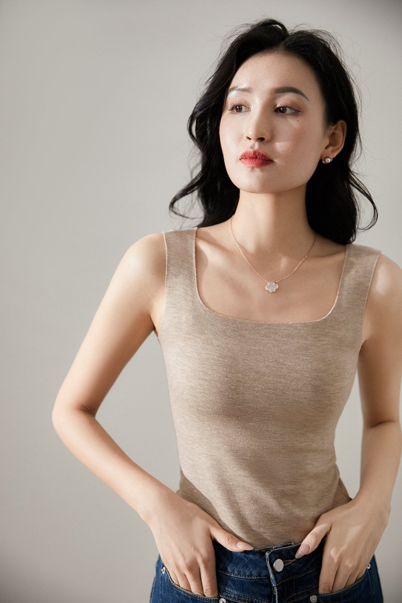 Cashmere - Silk Heat - Storing Square Neck Vest bottoming - ShopKing.com