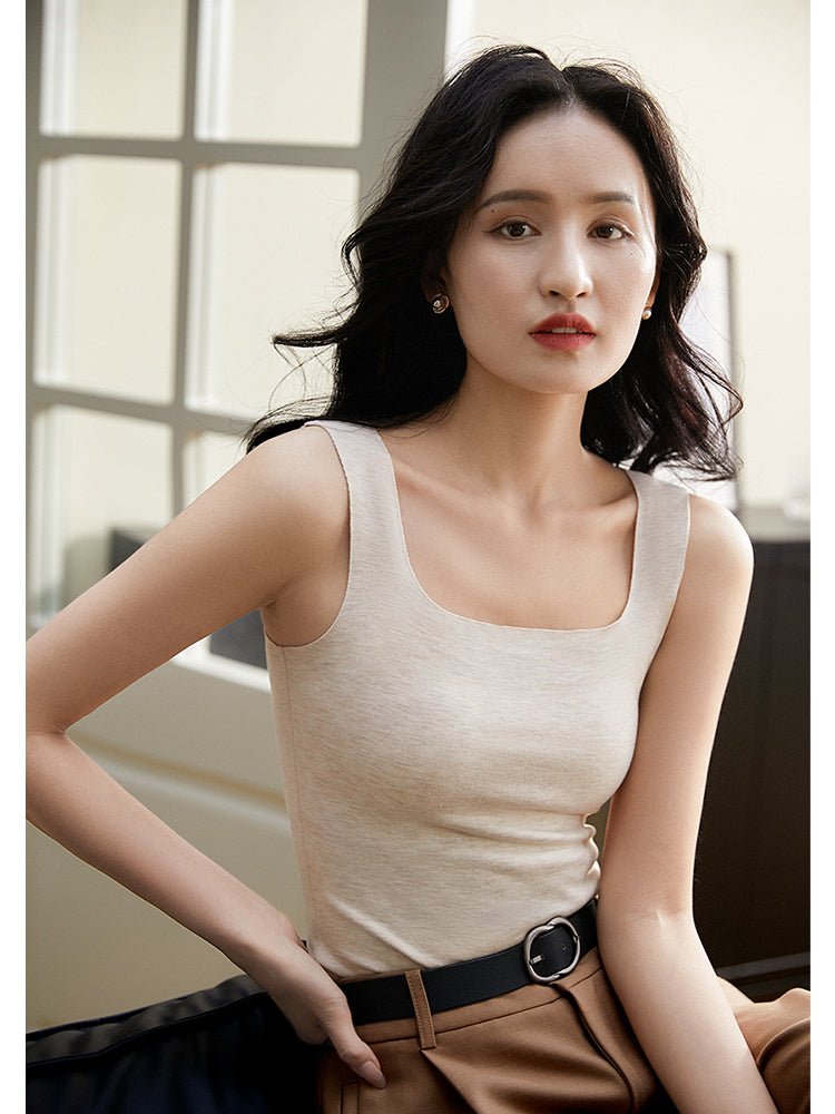 Cashmere - Silk Heat - Storing Square Neck Vest bottoming - ShopKing.com