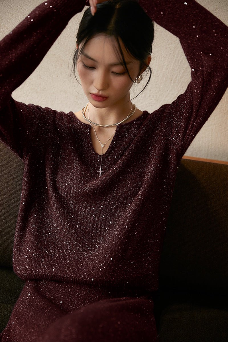 Elegant Knitwear Set | Luxurious Wool and Cashmere Blend - ShopKing.com