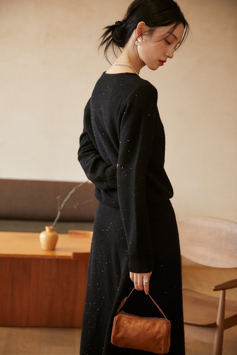 Elegant Knitwear Set | Luxurious Wool and Cashmere Blend - ShopKing.com