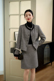 [Fragrance Miu Set] Stranded Craft Vest Skirt Dress Jacket - ShopKing.com