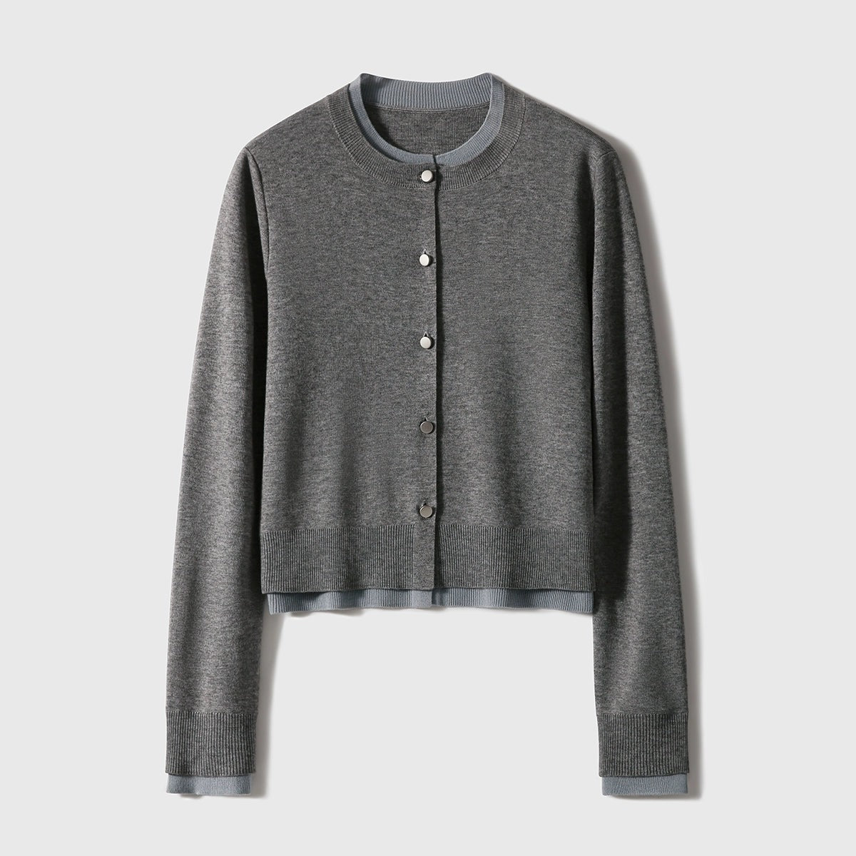 Nightingale Sweater | Two - Tone Faux Layered Knit Wool Blend - ShopKing.com