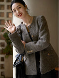 Pavilion Camellia Alpaca Wool Tweed Coat Female - ShopKing.com