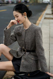 Pavilion Camellia Alpaca Wool Tweed Coat Female - ShopKing.com