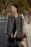 Pavilion Camellia Alpaca Wool Tweed Coat Female - ShopKing.com