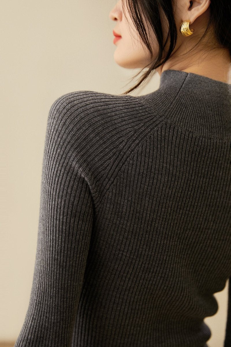 Seamless Wool Pullover Knitted Top Undershirt Women - ShopKing.com