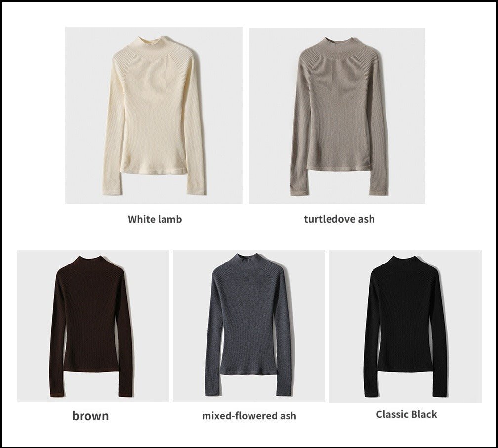 Seamless Wool Pullover Knitted Top Undershirt Women - ShopKing.com