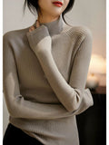 Seamless Wool Pullover Knitted Top Undershirt Women - ShopKing.com