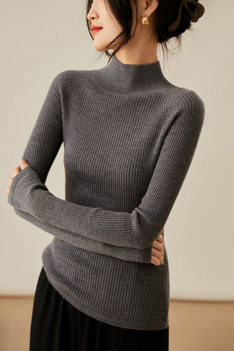 Seamless Wool Pullover Knitted Top Undershirt Women - ShopKing.com