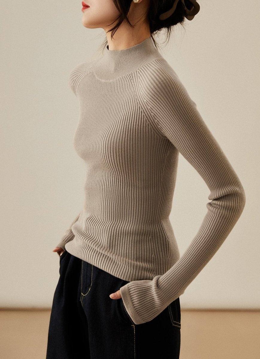 Seamless Wool Pullover Knitted Top Undershirt Women - ShopKing.com