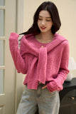 Silk Cashmere Xhange Sweatshirt | Loose Knit Cardigan/Pullover - ShopKing.com