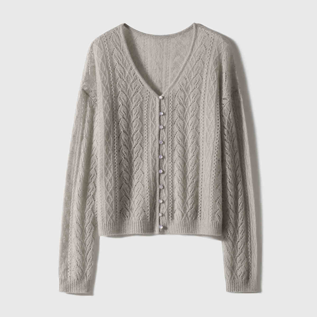 Silk Cashmere Xhange Sweatshirt | Loose Knit Cardigan/Pullover - ShopKing.com