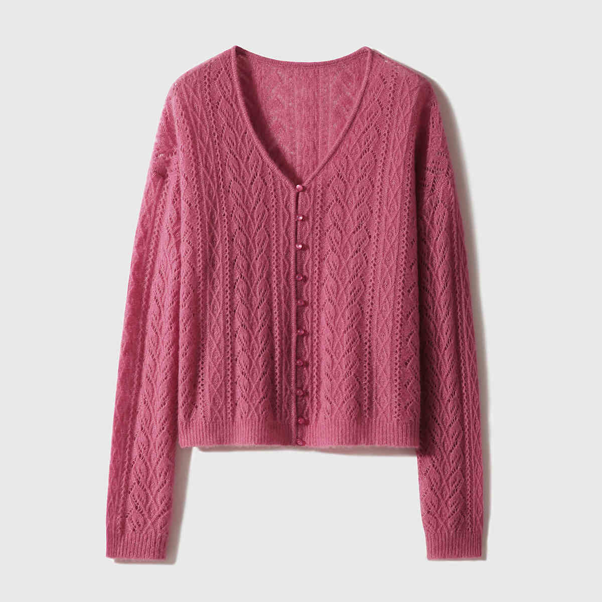 Silk Cashmere Xhange Sweatshirt | Loose Knit Cardigan/Pullover - ShopKing.com