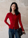 [Small Man Waist] Wool Pleated Knit Women's Sweater - ShopKing.com