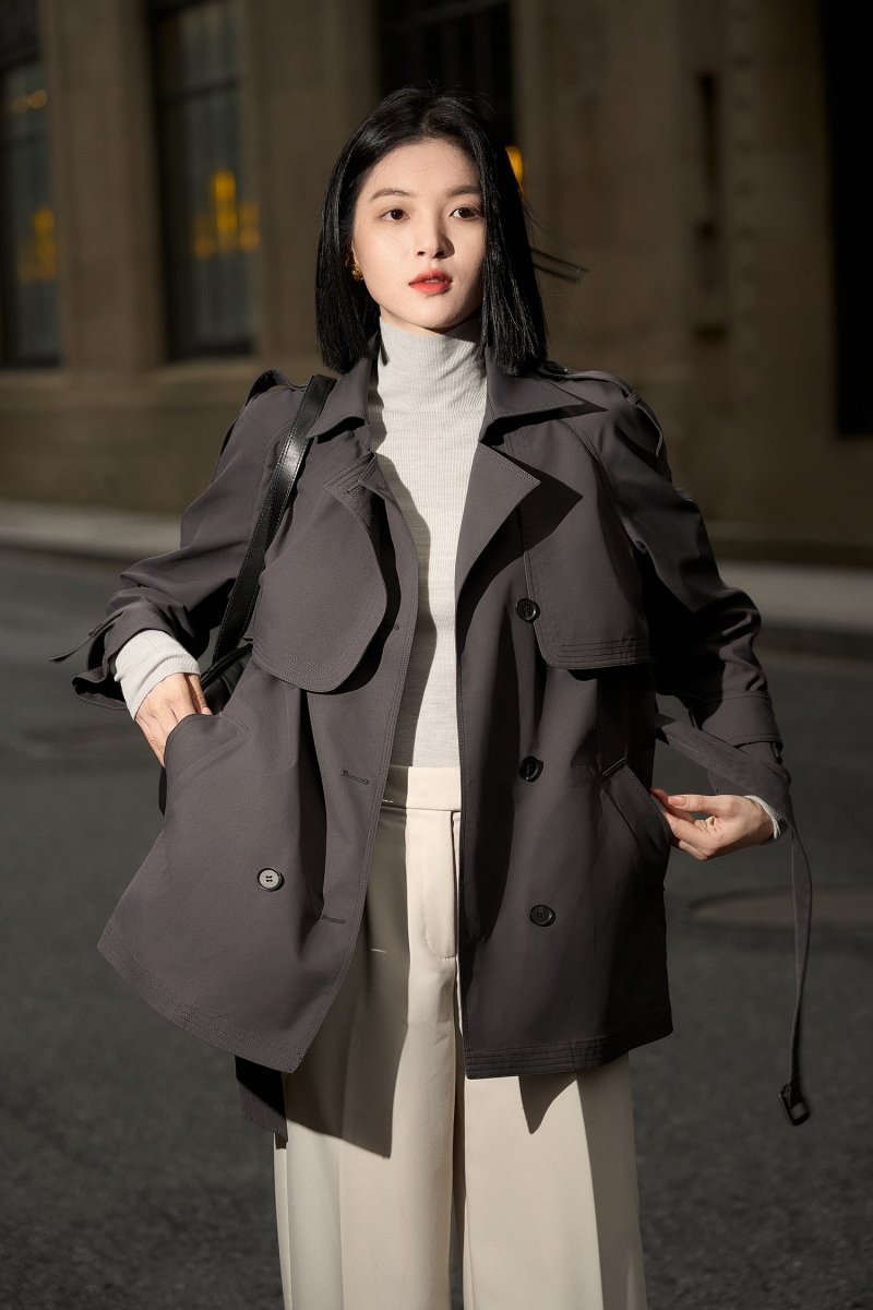 Sophisticated Commuter Trench Women Long or Short Coat - ShopKing.com