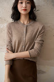 Superfine Merino Wool Seamless Knit Cardigan Sweater - ShopKing.com