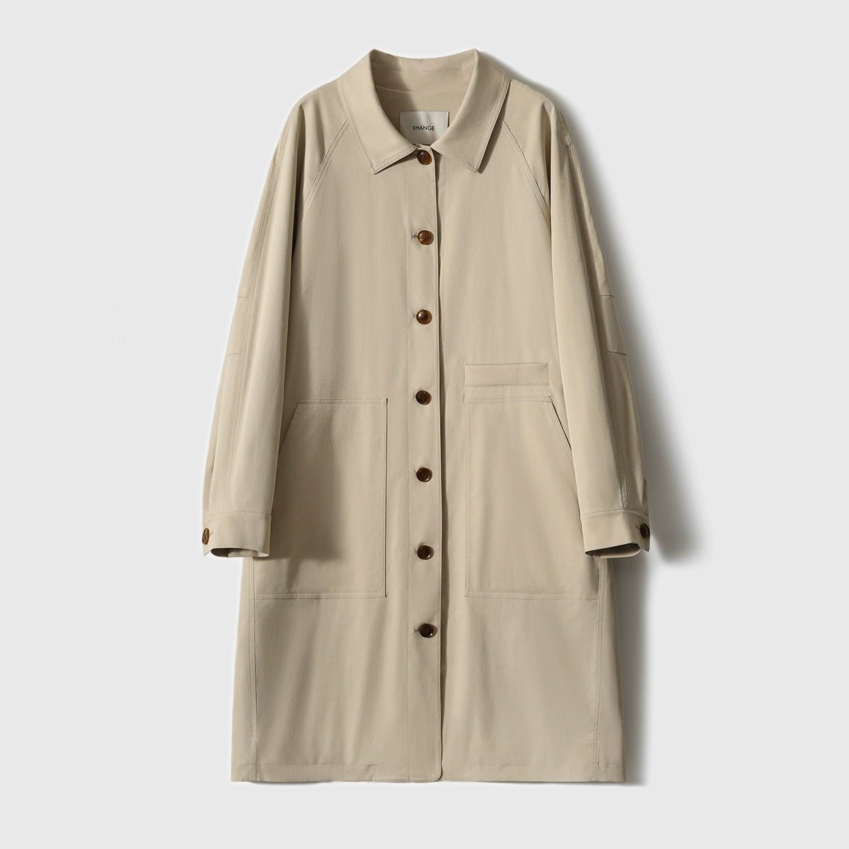 Timeless Mid - Length Trench Coat | Classic Black & Royal Harbor - ShopKing.com