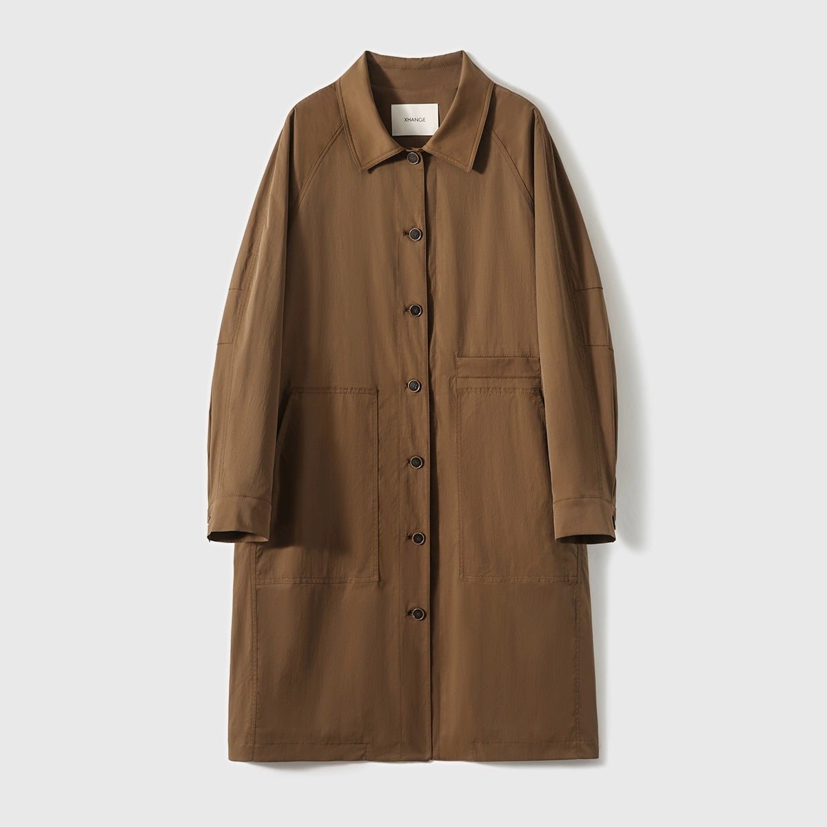 Timeless Mid - Length Trench Coat | Classic Black & Royal Harbor - ShopKing.com