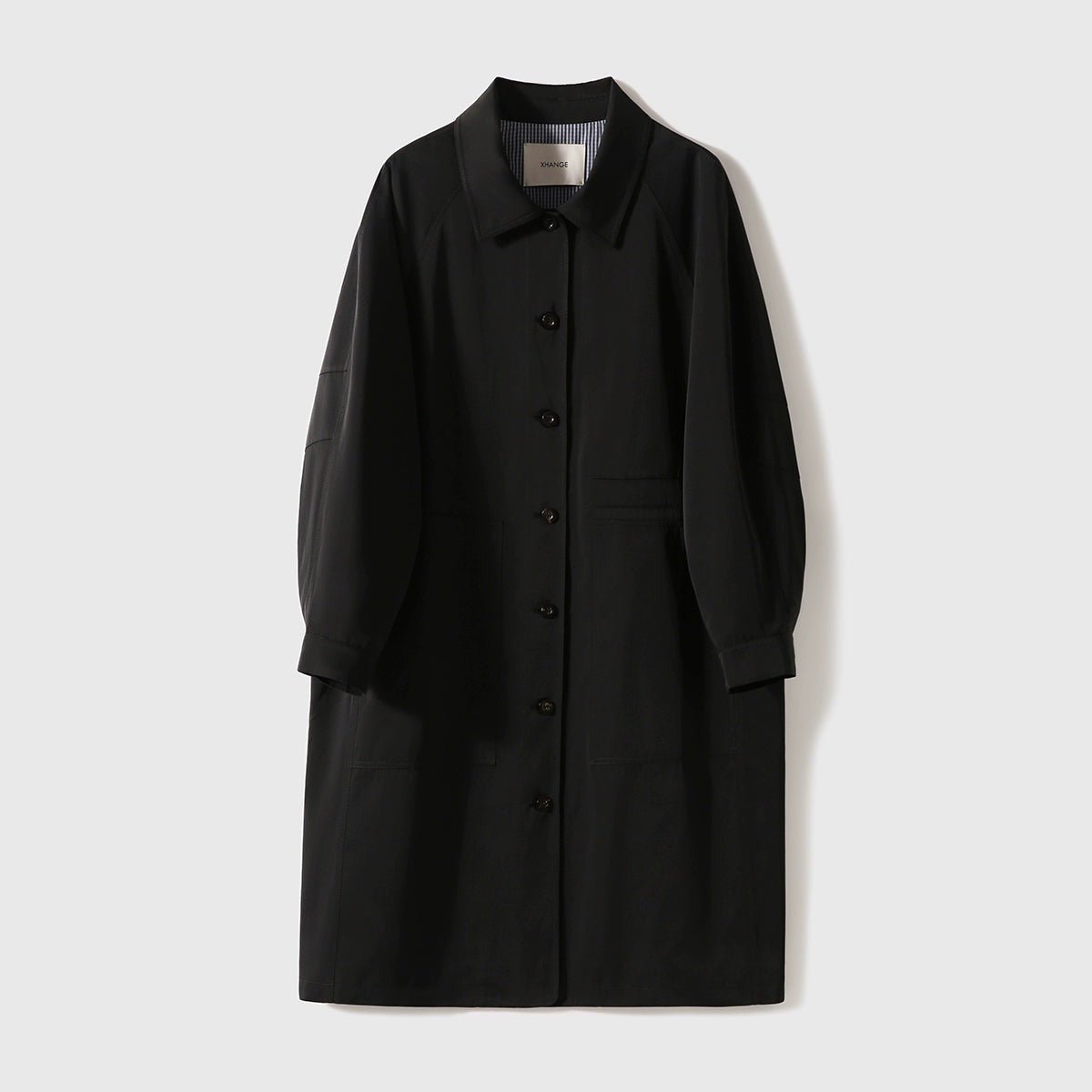 Timeless Mid - Length Trench Coat | Classic Black & Royal Harbor - ShopKing.com