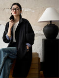 Timeless Mid - Length Trench Coat | Classic Black & Royal Harbor - ShopKing.com