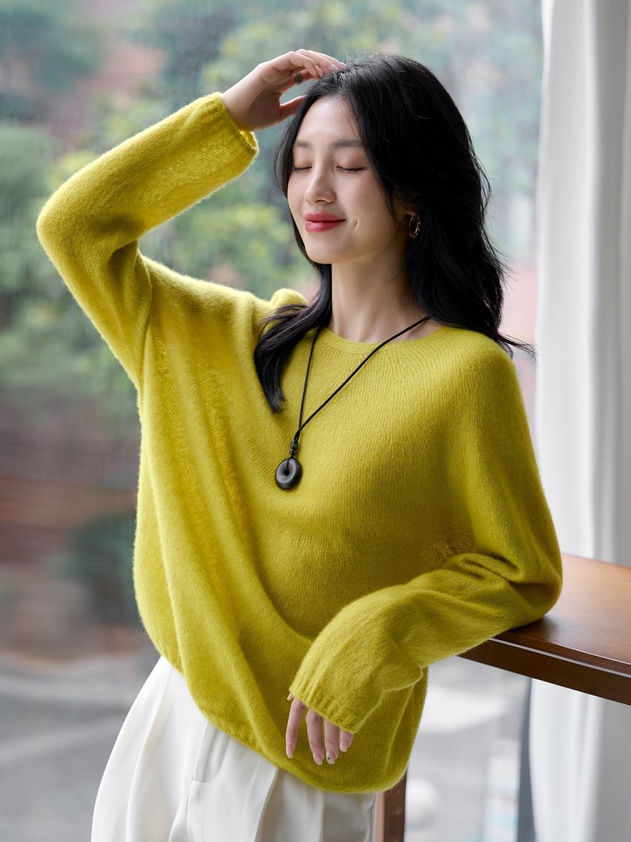 Ultimate Comfort Luxurious Silk & Cashmere Blend Sweater - ShopKing.com