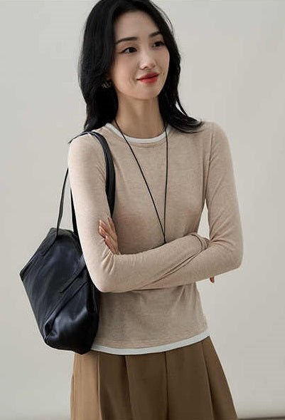 Ultra Soft Stretch Lyocell - Wool Xhange Sweater Knit Top - ShopKing.com