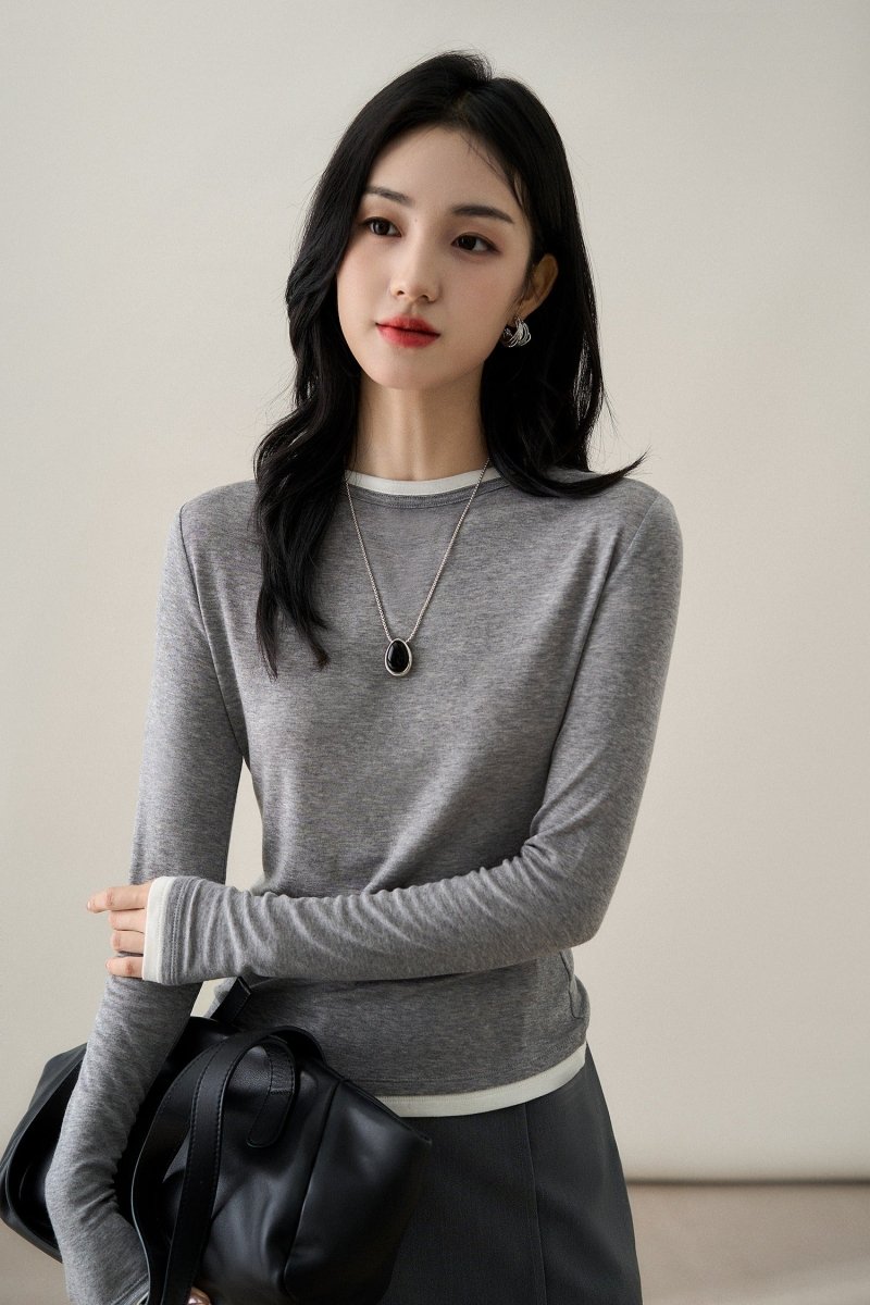 Ultra Soft Stretch Lyocell - Wool Xhange Sweater Knit Top - ShopKing.com