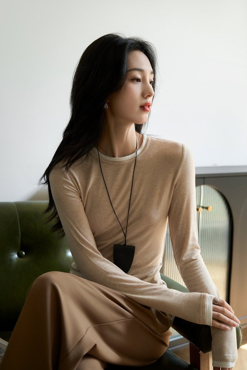 Ultra Soft Stretch Lyocell - Wool Xhange Sweater Knit Top - ShopKing.com