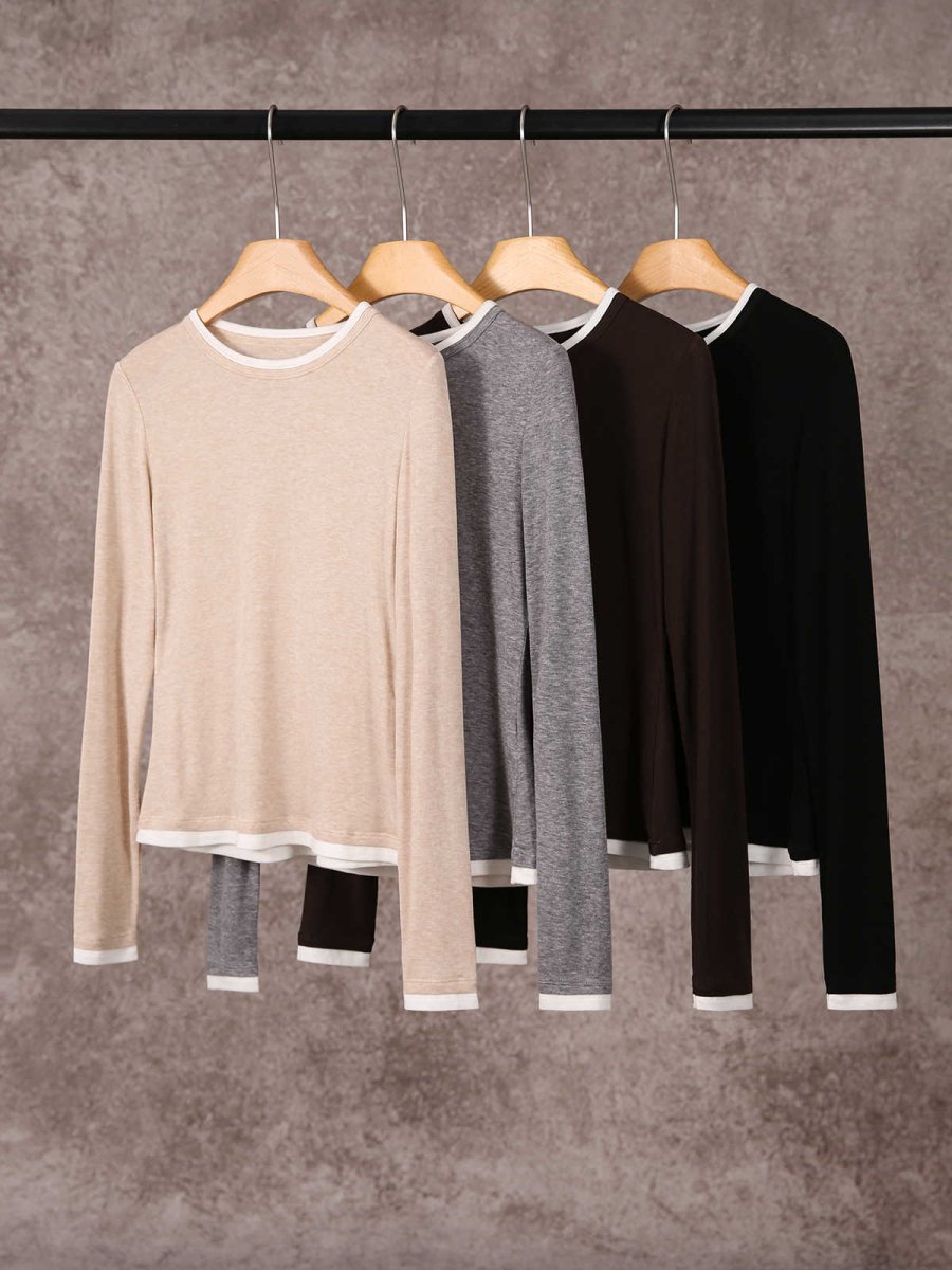 Ultra Soft Stretch Lyocell - Wool Xhange Sweater Knit Top - ShopKing.com