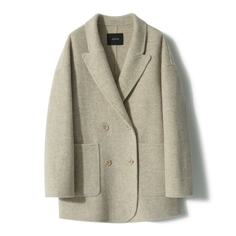 Wool - Camel Hair Double - Faced Women Coat Jacket - ShopKing.com