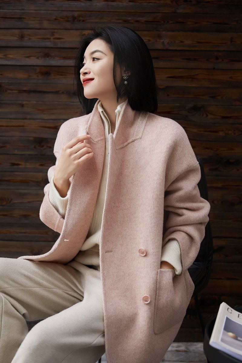 Wool - Camel Hair Double - Faced Women Coat Jacket - ShopKing.com