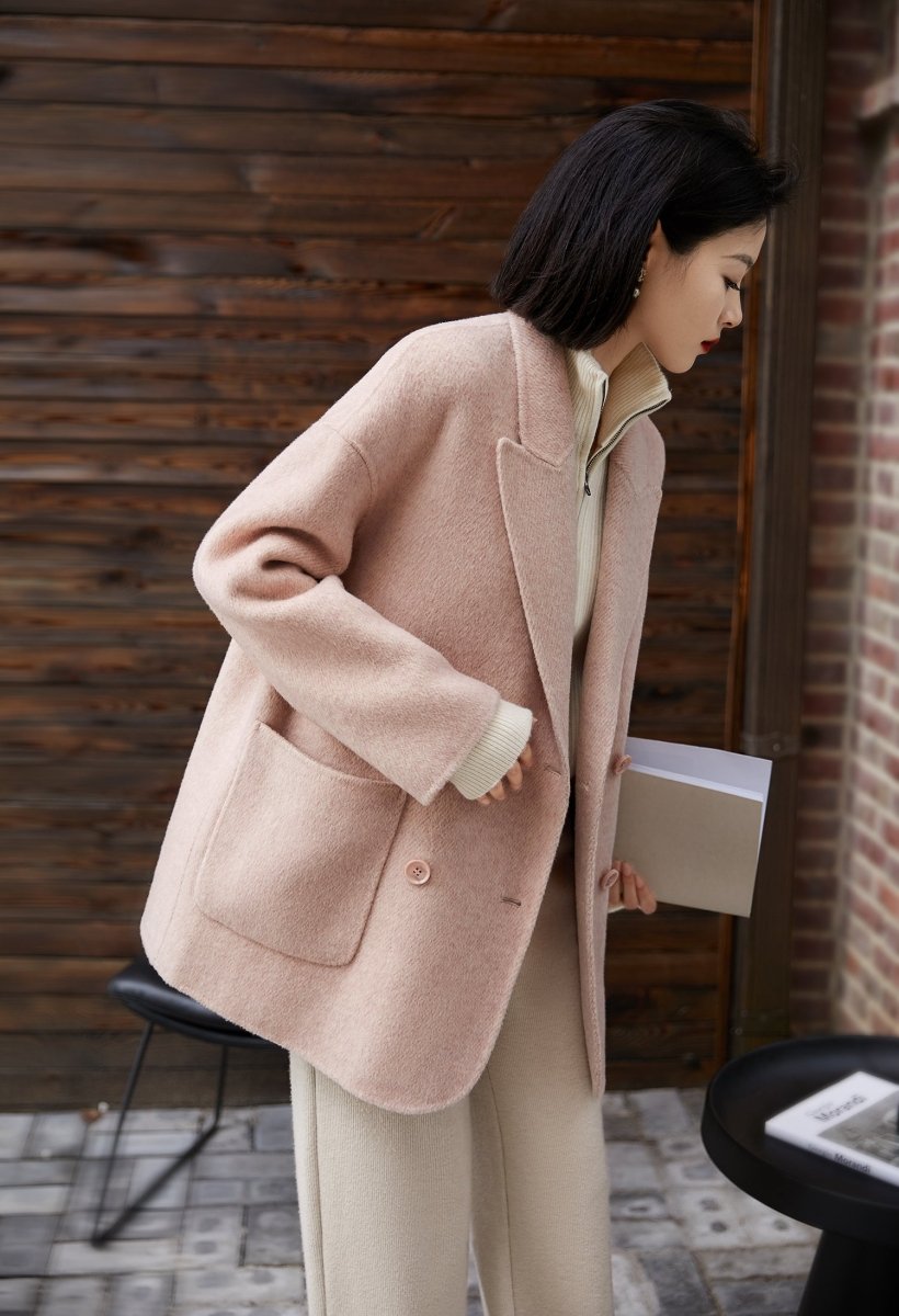 Wool - Camel Hair Double - Faced Women Coat Jacket - ShopKing.com