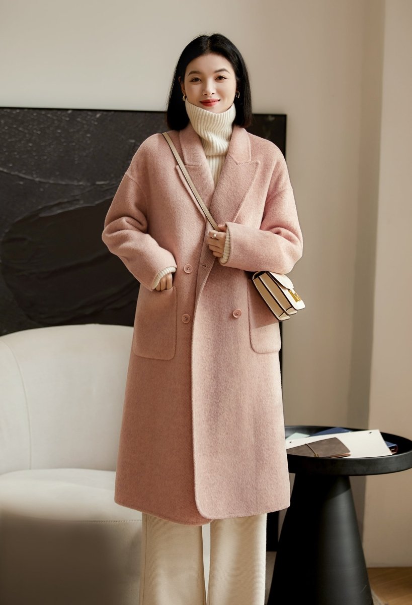 Wool - Camel Hair Double - Faced Women Coat Jacket - ShopKing.com