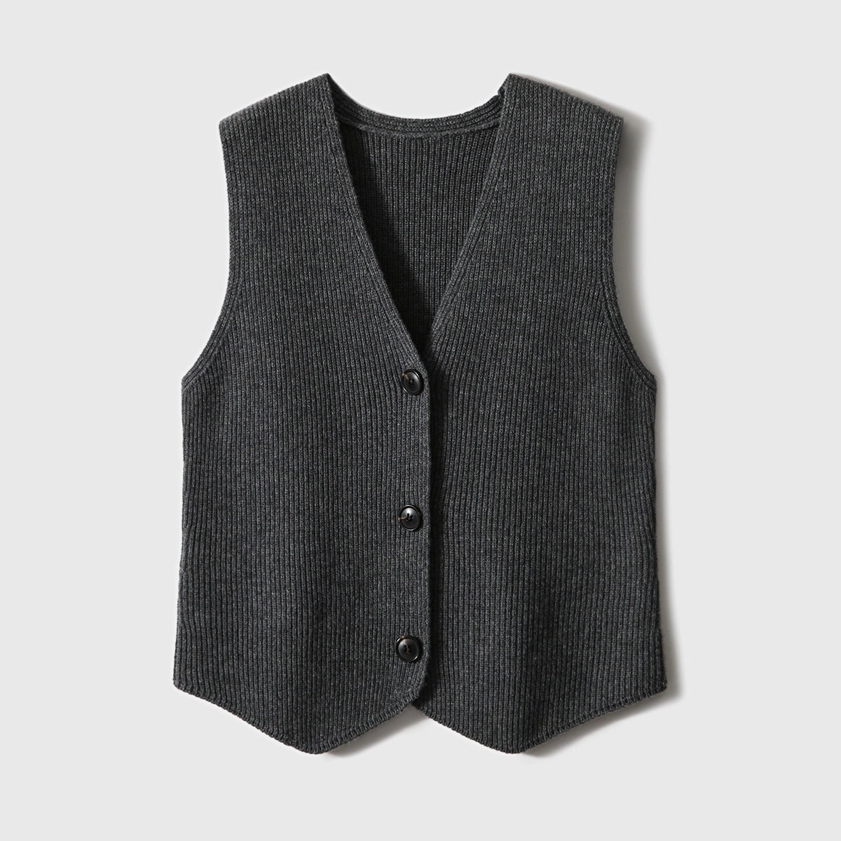 Wool - Cashmere Vest: Italian Craft for Women in Beige and Gray - ShopKing.com