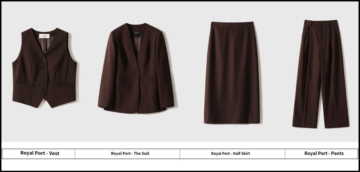 Worsted Vest Suit Wide - leg Pants Skirt, Wool Suit Set - ShopKing.com