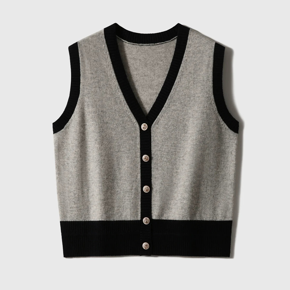 Xhange Cashmere - Wool Knitwear Set | Vest & Cardigan - ShopKing.com