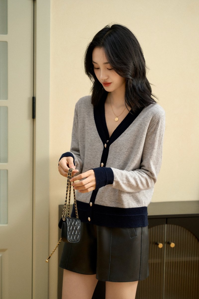 Xhange Cashmere - Wool Knitwear Set | Vest & Cardigan - ShopKing.com