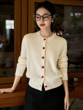 Xhange Italian Crafted Organic Wool and Cashmere Cardigan - ShopKing.com