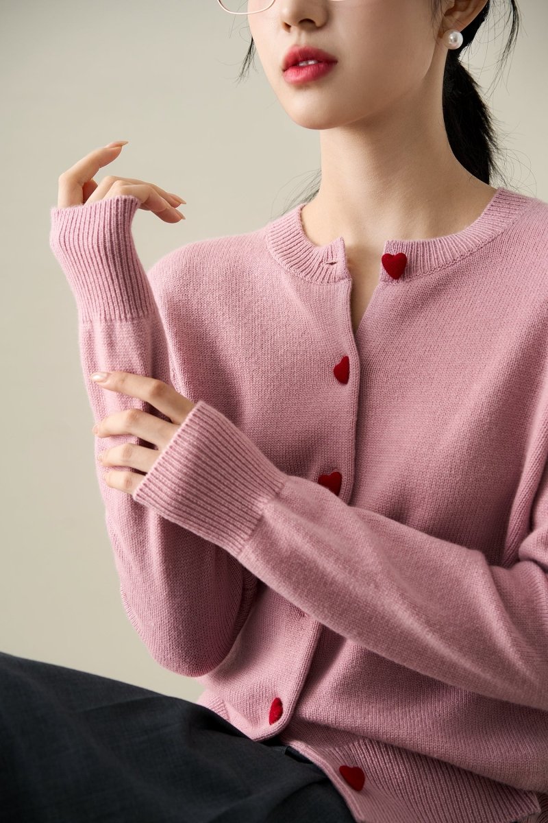 Xhange Italian Crafted Organic Wool and Cashmere Cardigan - ShopKing.com