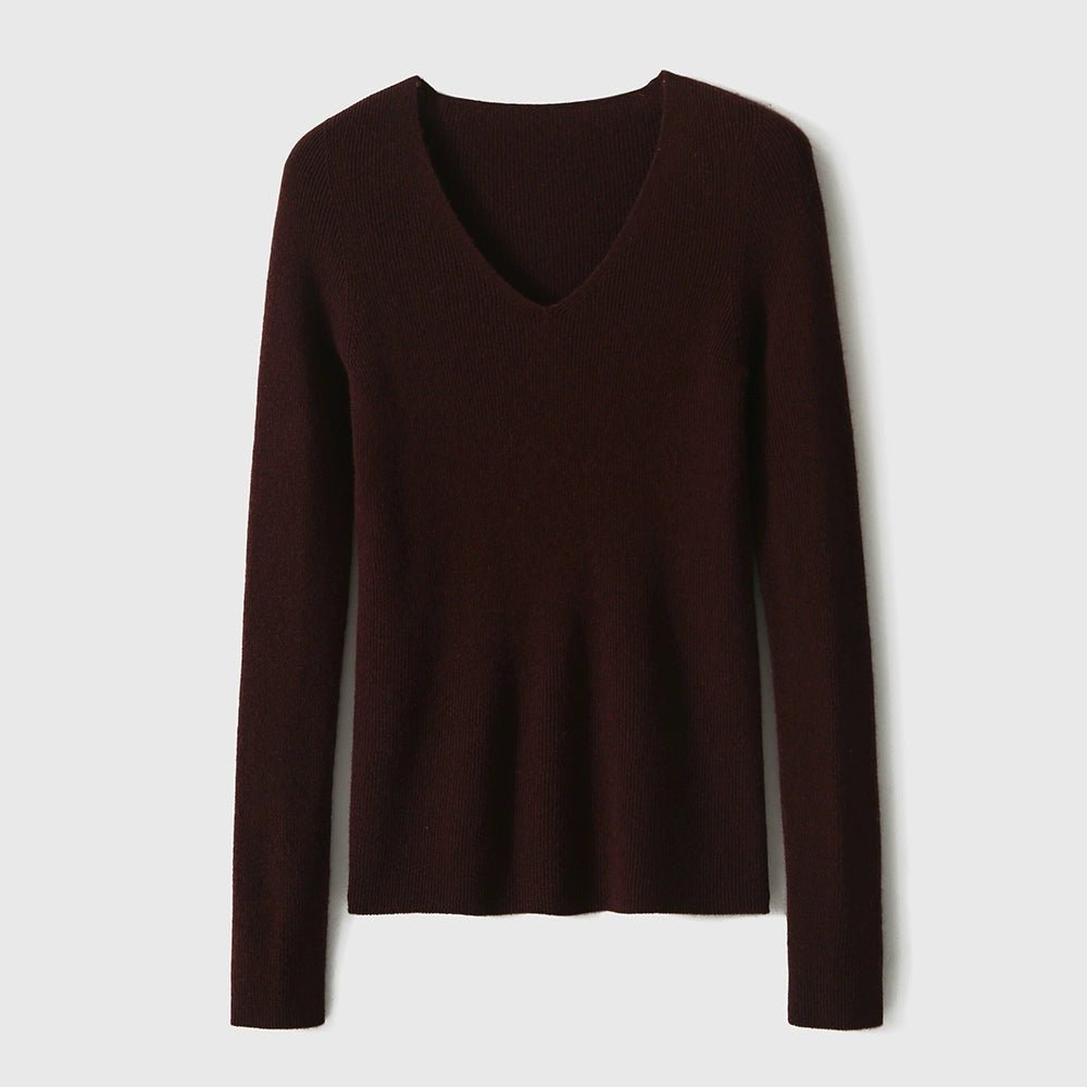 Xhange Multi - Color Versatile Seamless Wool and Cashmere Knit Top - ShopKing.com