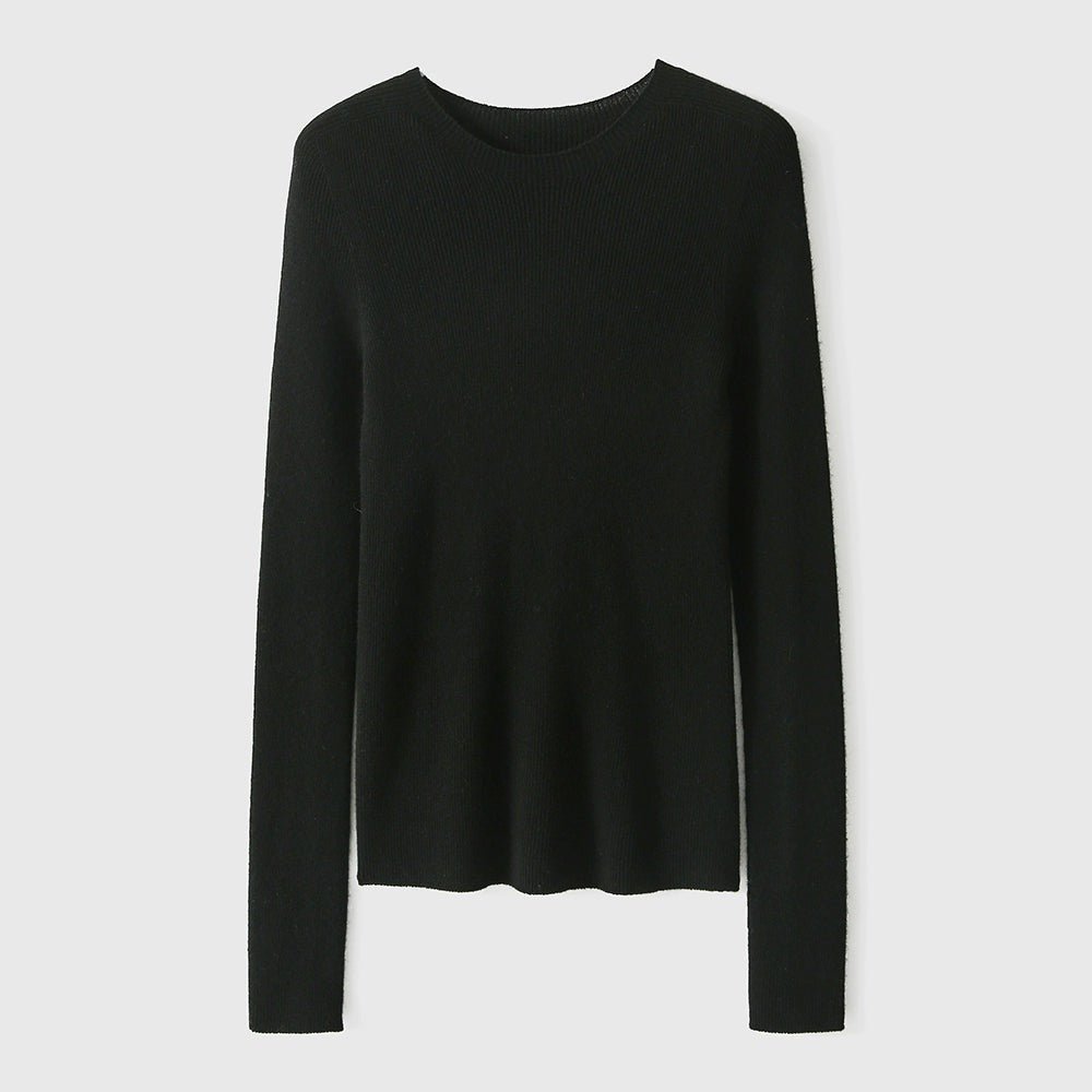 Xhange Multi - Color Versatile Seamless Wool and Cashmere Knit Top - ShopKing.com