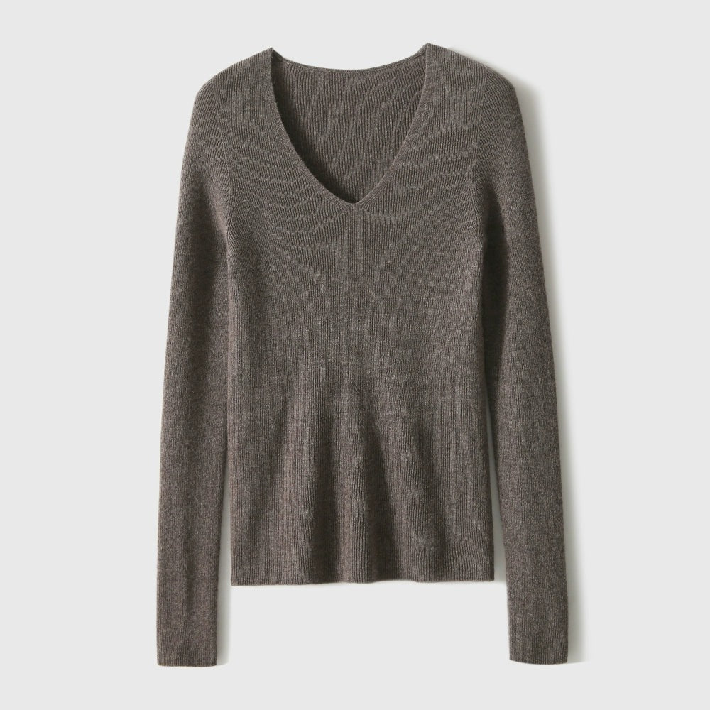 Xhange Multi - Color Versatile Seamless Wool and Cashmere Knit Top - ShopKing.com