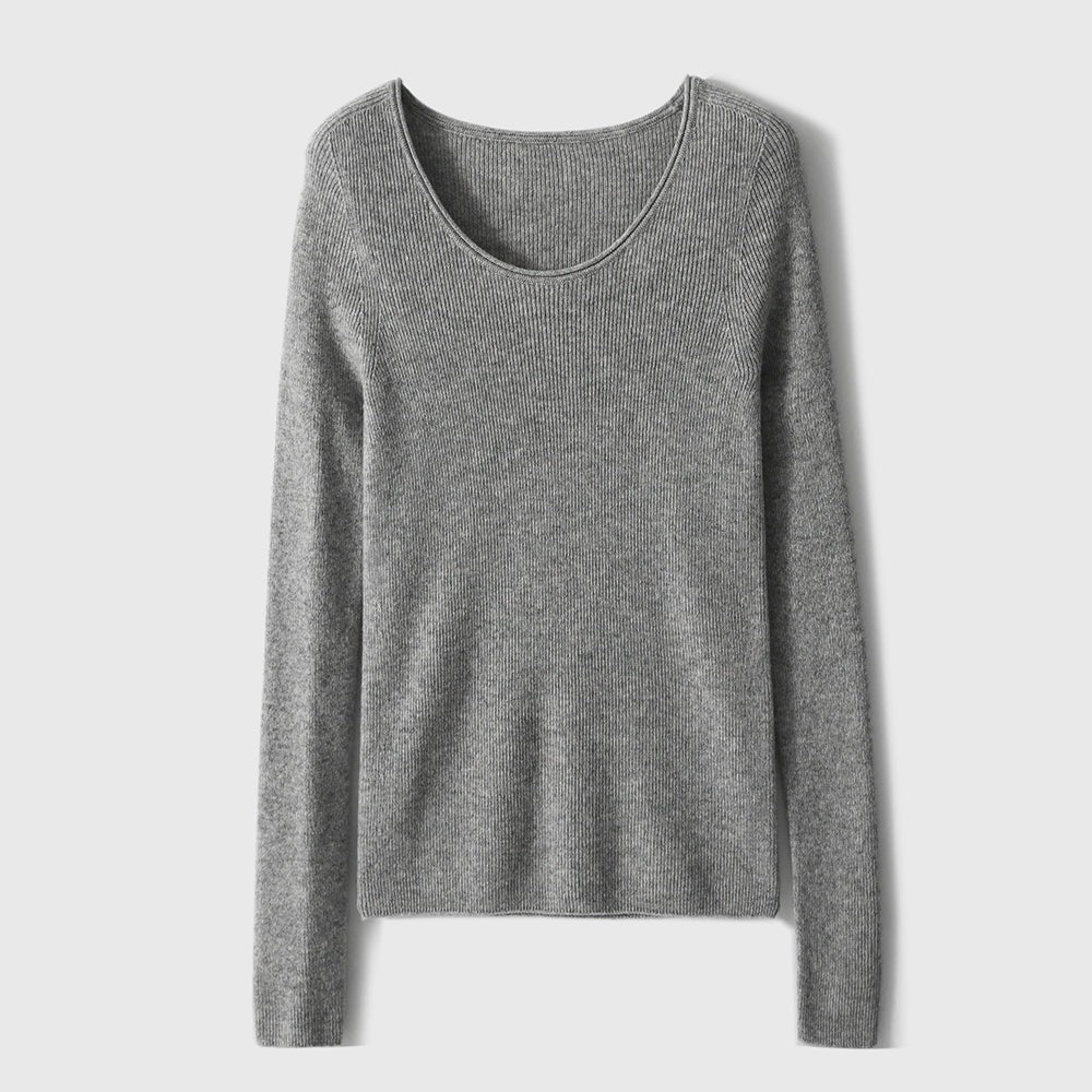 Xhange Multi - Color Versatile Seamless Wool and Cashmere Knit Top - ShopKing.com