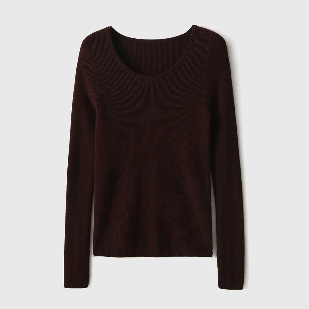 Xhange Multi - Color Versatile Seamless Wool and Cashmere Knit Top - ShopKing.com