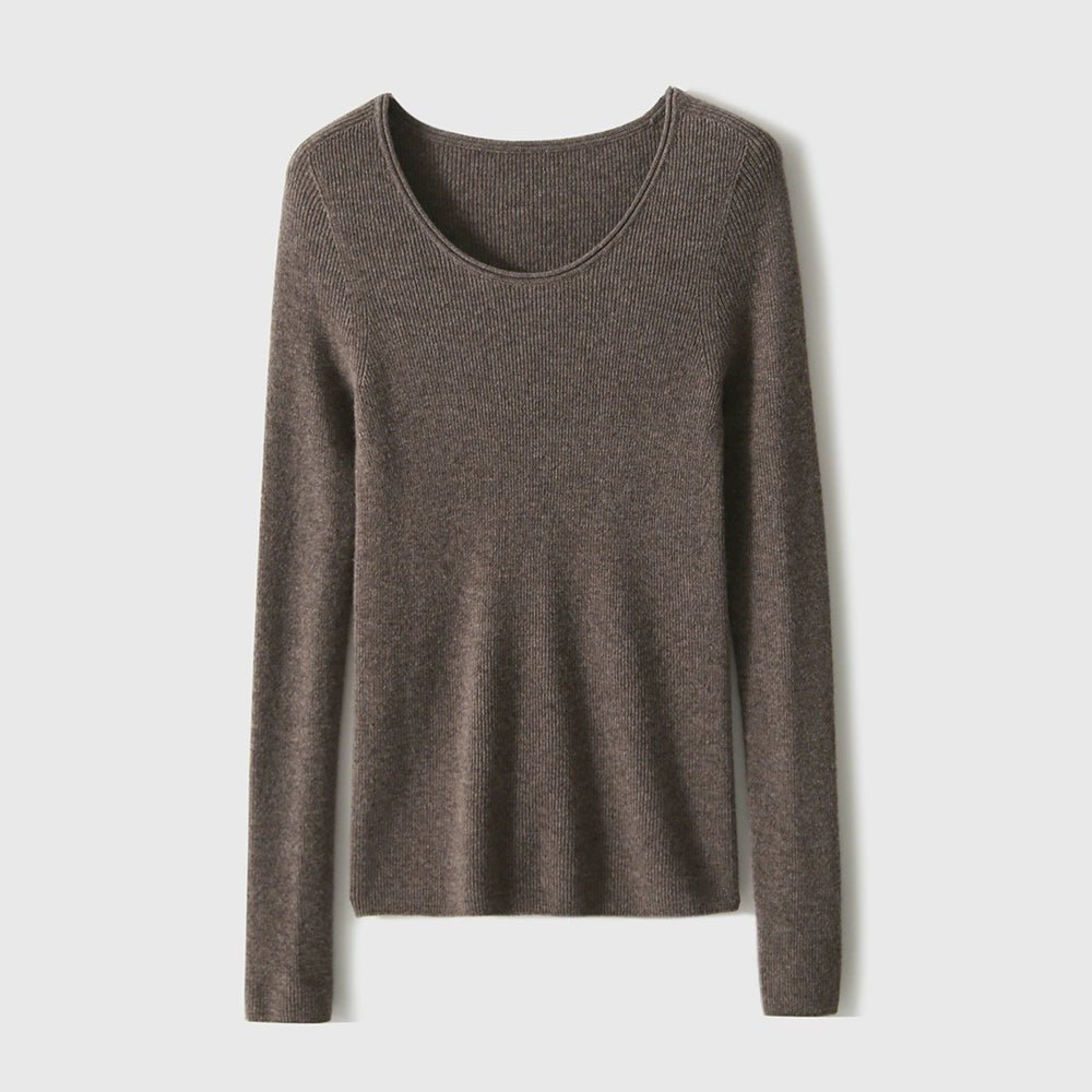 Xhange Multi - Color Versatile Seamless Wool and Cashmere Knit Top - ShopKing.com