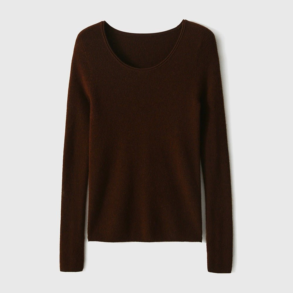 Xhange Multi - Color Versatile Seamless Wool and Cashmere Knit Top - ShopKing.com