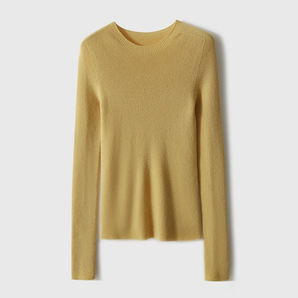 Xhange Multi - Color Versatile Seamless Wool and Cashmere Knit Top - ShopKing.com