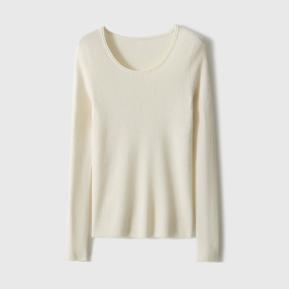 Xhange Multi - Color Versatile Seamless Wool and Cashmere Knit Top - ShopKing.com