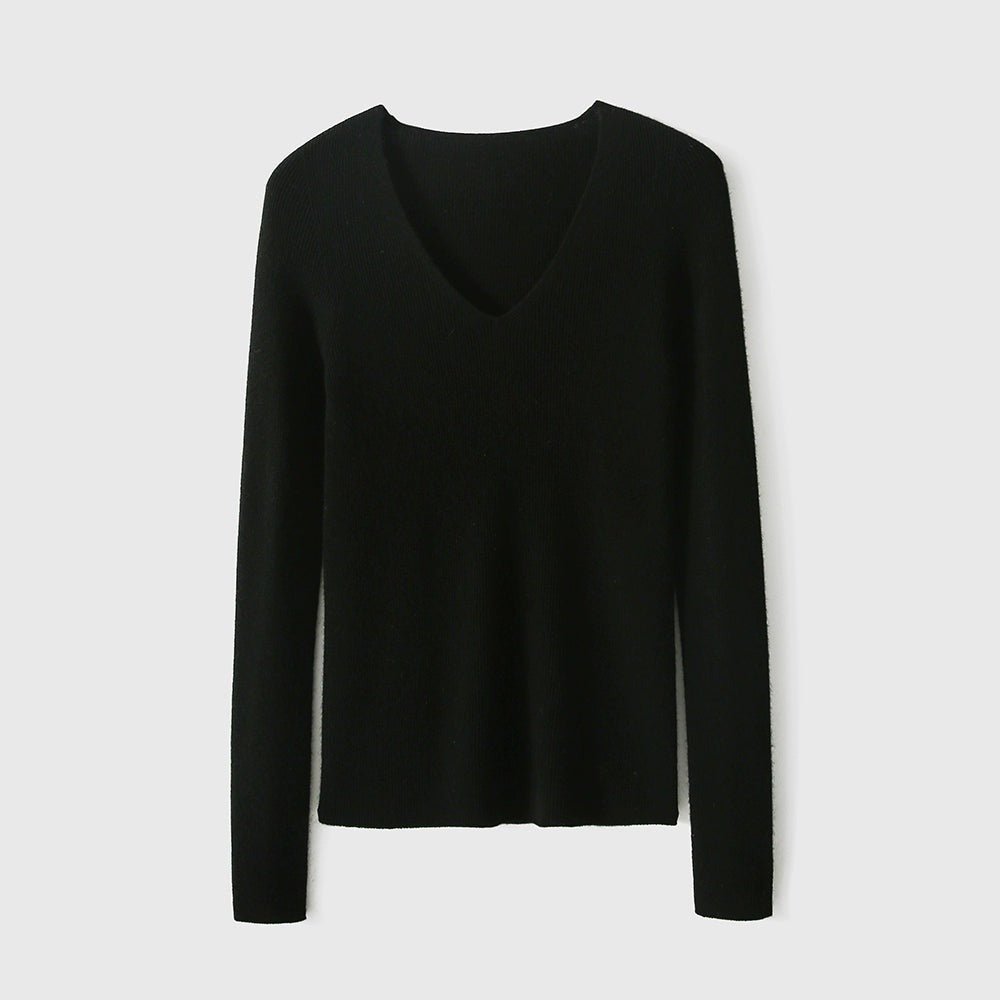 Xhange Multi - Color Versatile Seamless Wool and Cashmere Knit Top - ShopKing.com